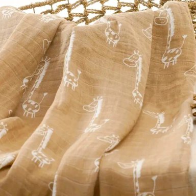 MANTA DE MUSELINA BABY GIRAFFE DE BAMBU Y ALGODON PARA BEBE