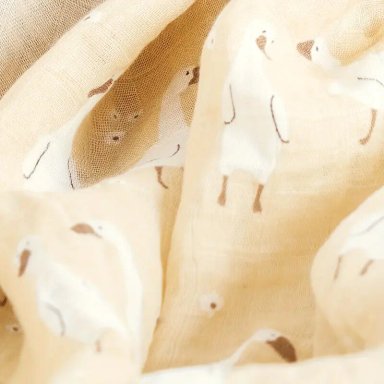 MANTA DE MUSELINA PATITO DE BAMBU Y ALGODON PARA BEBE