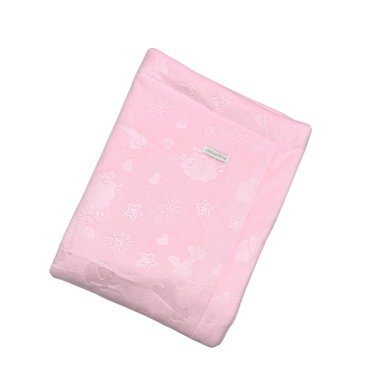 MANTA DE INVIERNO PLUSH CARNERO ROSA PARA BEBE NIÑA