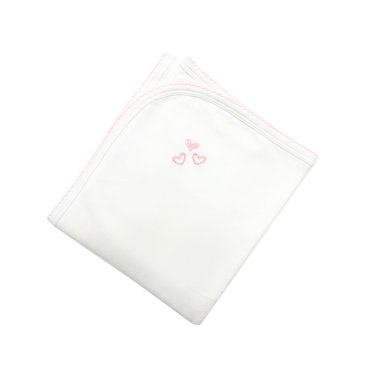 MANTA BEBE NIÑA CON BORDADO BABY LOVE WHITE - 1