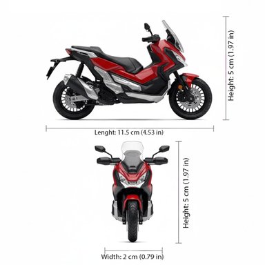MOTO HONDA X-ADV 2018 ESCALA 1:18 - WELLY - PERÚ - 2