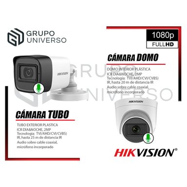 KIT 2 CÁMARA HIKVISION 10021002021 VIGILANCIA FULL HD 2 AUDIO INCORPORADO 1000 GB - 3