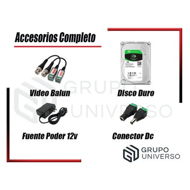 KIT 4 CÁMARA HIKVISION 10021004024 VIGILANCIA FULL HD 3 AUDIO INCORPORADO 2000 GB - 4