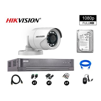 KIT 1 CÁMARA SEGURIDAD HIKVISION 10020201002 VIGILANCIA FULL HD 1080P + DISCO OFERTA 500 GB