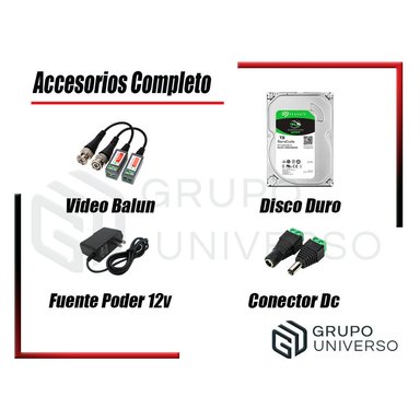 KIT 7 CÁMARA SEGURIDAD HIKVISION 10020207060 VIGILANCIA FULL HD 1080P + DISCO COMPLETO 2 TB - 4