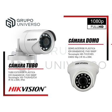 KIT 6 CÁMARA SEGURIDAD HIKVISION 10020106049 VIGILANCIA FULL HD 1 CON AUDIO 2 TB - 6