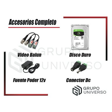 KIT 2 CÁMARA SEGURIDAD DAHUA 13020102010 HD 720P 1 CON AUDIO 1 TB - 4