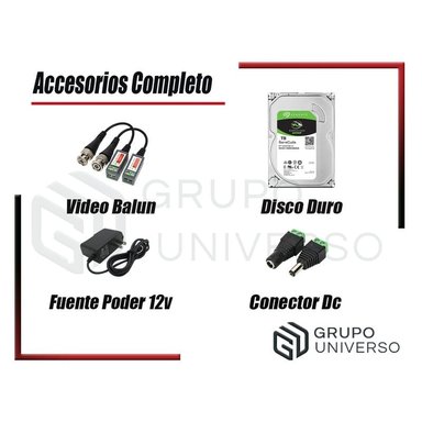 KIT 3 CÁMARA SEGURIDAD DAHUA 13020103017 HD 720P 1 CON AUDIO COMPLETO 1 TB - 4