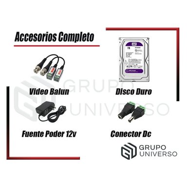 KIT 10 CÁMARA SEGURIDAD DAHUA 13020110065 FULL HD 1 CON AUDIO 1 TB - 4