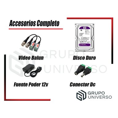 KIT 10 CÁMARA SEGURIDAD DAHUA 13020110069 HD 720P 1 CON AUDIO 1 TB - 4