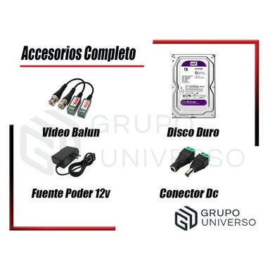 KIT 12 CÁMARA SEGURIDAD DAHUA 13020112078 HD 720P 1 CON AUDIO COMPLETO 1 TB - 4