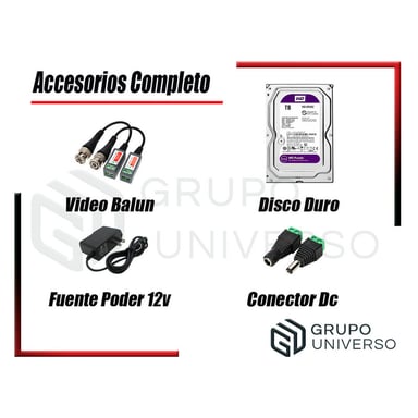 KIT 14 CÁMARA SEGURIDAD DAHUA 13020114087 HD 720P 1 CON AUDIO COMPLETO 2 TB - 4