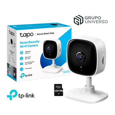 CÁMARA SEGURIDAD TP-LINK 20020202004 WI FI TAPO C100 1080P INTERIOR + SD 128 GB