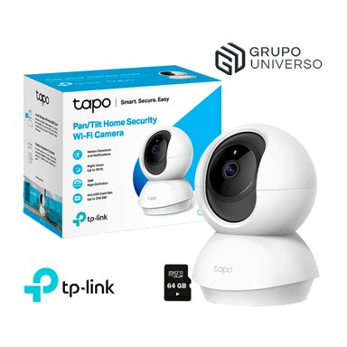 CÁMARA SEGURIDAD TP-LINK 20020203016 WI FI TAPO C210 360° 3MP 2K + SD 64 GB