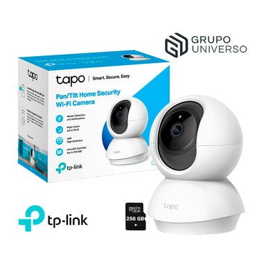 CÁMARA SEGURIDAD TP-LINK 20020203018 WI FI TAPO C210 360° 3MP 2K + SD 256 GB
