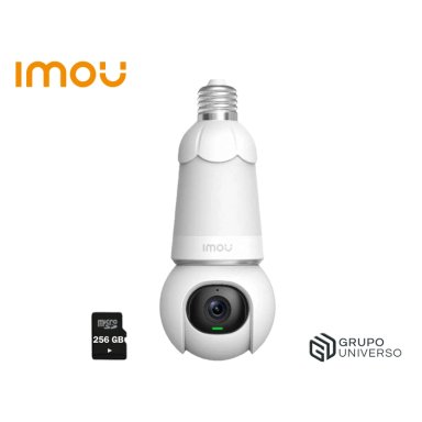 CÁMARA IMOU 16021103122 INALÁMBRICA FOCO BULB CAM 3MP 360° NOCHE COLOR + SD 256 GB