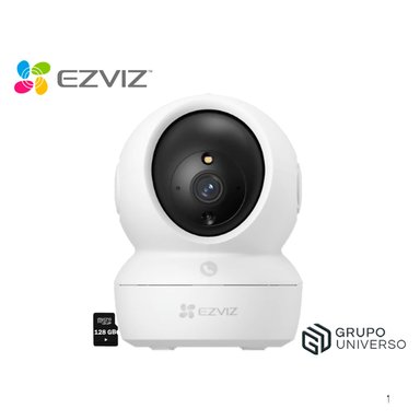 CÁMARA EZVIZ INALÁMBRICA H6C PRO 4MP VISIÓN 360° BOTÓN LLAMADA + SD 128 GB - 1