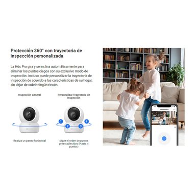 CÁMARA EZVIZ INALÁMBRICA H6C PRO 4MP VISIÓN 360° BOTÓN LLAMADA + SD 128 GB - 3