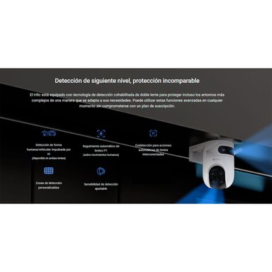 CÁMARA SEGURIDAD EZVIZ H9C DUAL 2K 3MP + 3MP 360 AUDIO 2VÍAS DETECCIÓN IA VISIÓN NOCHE DEFENSA ACTIVA - 3