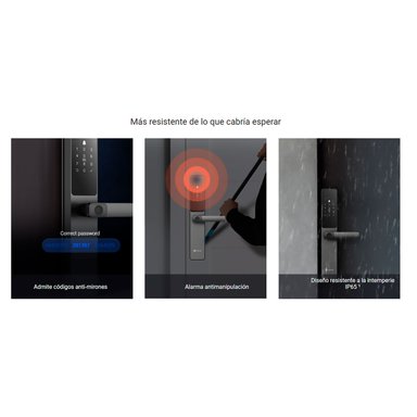 CERRADURA EZVIZ DL05 GRAFITO ELECTRÓNICA INTELIGENTE CON HUELLA DACTILAR IP65 - 4