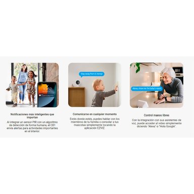 CÁMARA EZVIZ CB1 1080P INALÁMBRICA INTERIOR FULL HD VISIÓN 100° CON BATERIA - 3
