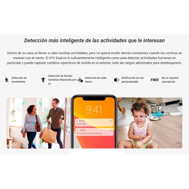 CÁMARA EZVIZ H7C 4MP + 4MP WIFI DOBLE LENTE INTERIOR GIRATORIA 360° - 3