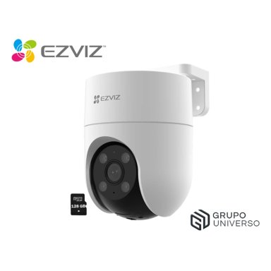 CÁMARA EZVIZ WIFI EXTERIOR H8C 4MP 2K 360° TECNOLOGÍA IA + SD 128 GB