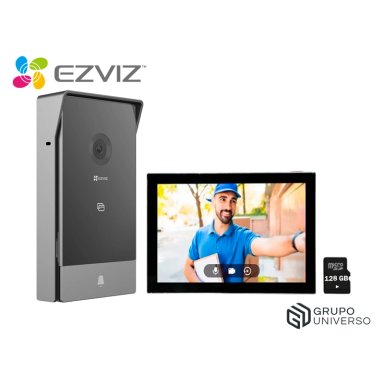 ACCESORIOS SEGURIDAD EZVIZ HP7 2K (128GB) BLANCO VIDEOPORTERO INTELIGENTE HP7 2K EXTERIOR LCD 7 + SD 128GB