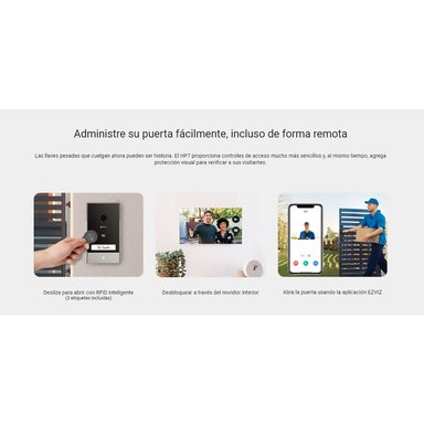 ACCESORIOS SEGURIDAD EZVIZ HP7 2K (256GB) BLANCO VIDEOPORTERO INTELIGENTE HP7 2K EXTERIOR LCD 7 + SD 256GB - 3