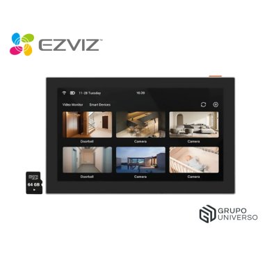 MONITOR EZVIZ SD7 (64GB) NEGRO TÁCTIL INTELIGENTE SD7 + MICRO SD 64GB