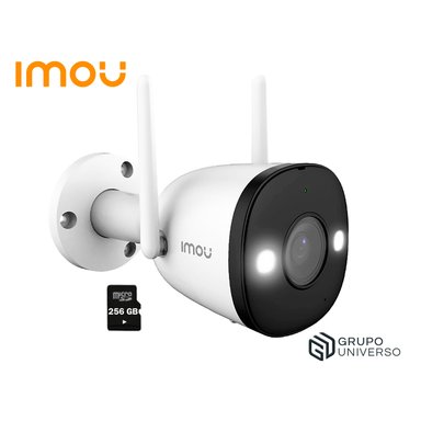 IMOU - CÁMARA VIGILANCIA WI-FI BULLET 3 2K 3MP EXTERIOR NOCHE COLOR + 256GB