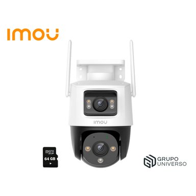 IMOU - CÁMARA VIGILANCIA CRUISER DUAL 3MP + 3MP 360° NOCHE COLOR +SD 64GB