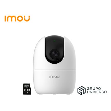 CÁMARA IMOU VIGILANCIA RANGER 2 5MP GIRA 360° SIRENA + SD 64 GB