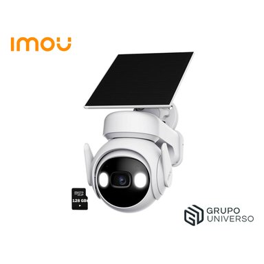 CÁMARA IMOU VIGILANCIA CELL PT 3MP 360° PANEL SOLAR IP66 + SD 128 GB