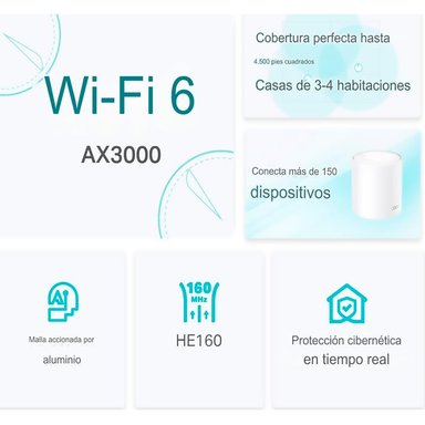 EXTENSOR TP-LINK TP LINK DECO X50 2 PACK WIFI 6 SISTEMA MESH AX3000 - 3