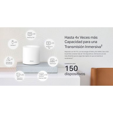 EXTENSOR TP-LINK TP LINK DECO X50 2 PACK WIFI 6 SISTEMA MESH AX3000 - 4
