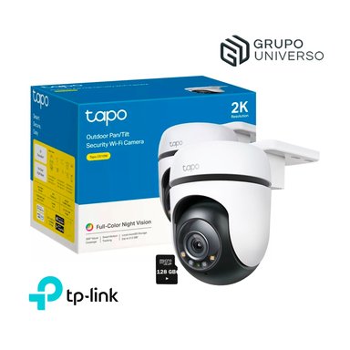 TP-LINK - CÁMARA VIGILANCIA IP EXTERIOR TAPO C510W 360° 2K 3MP + MICROSD 128GB