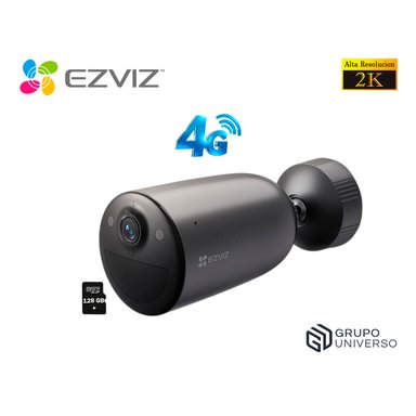 CÁMARA SEGURIDAD EZVIZ EB3 4G 2K 3MP AUDIO BIDIRECCIONAL DETECCIÓN IA PERSONAS DEFENSA ACTIVA BATERÍA 128GB