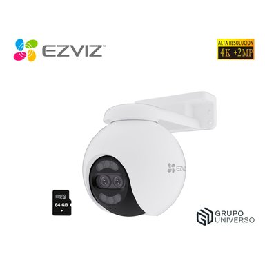 CÁMARA SEGURIDAD EZVIZ H80X DUAL 4K + 2MP 360 AUDIO 2 VÍAS VISIÓN COLORFULL SEGUIMIENTO ZOOM 64GB