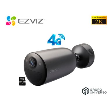 CÁMARA SEGURIDAD EZVIZ EB3 4G 2K 3MP AUDIO BIDIRECCIONAL DETECCIÓN IA PERSONAS DEFENSA ACTIVA BATERÍA 256GB
