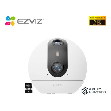 CÁMARA SEGURIDAD EZVIZ C60P DUAL MIX 2K 3MP + 3MP 360 AUDIO 2 VÍAS BOTÓN LLAMADA SEGUIMIENTO INTELIGENTE 128GB