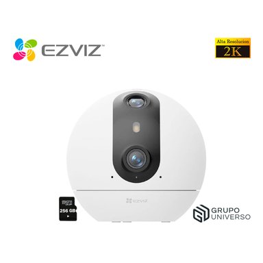 CÁMARA SEGURIDAD EZVIZ C60P DUAL MIX 2K 3MP + 3MP 360 AUDIO 2 VÍAS BOTÓN LLAMADA SEGUIMIENTO INTELIGENTE 256GB