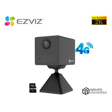 CÁMARA SEGURIDAD EZVIZ CB2 4G 2K 3MP AUDIO DOBLE VÍA DETECCIÓN IA PERSONAS BATERÍA RECARGABLE 128GB