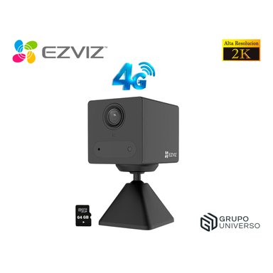 CÁMARA SEGURIDAD EZVIZ CB2 4G 2K 3MP AUDIO DOBLE VÍA DETECCIÓN IA PERSONAS BATERÍA RECARGABLE 64GB