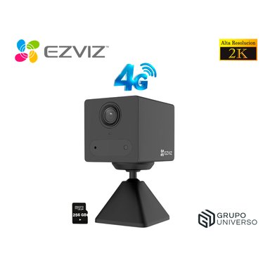 CÁMARA SEGURIDAD EZVIZ CB2 4G 2K 3MP AUDIO DOBLE VÍA DETECCIÓN IA PERSONAS BATERÍA RECARGABLE 256GB