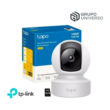 CÁMARA SEGURIDAD TP-LINK TAPO C202 VIGILANCIA FHD COMUNICACIÓN 2 VÍAS 360 ALARMA+SD 256 GB