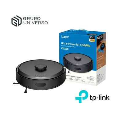 TP LINK - TAPO RV30 MAX ROBOT ASPIRADOR TRAPEADOR NEGRO SISTEMA LIDAR+IMU 5300PA