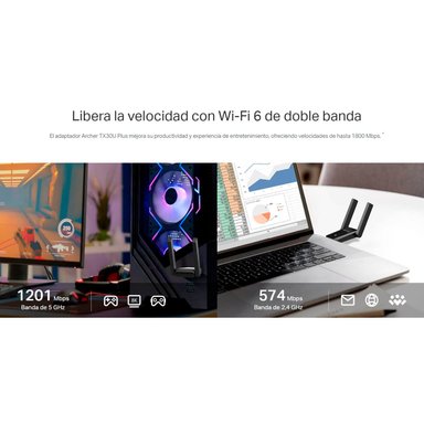 TP-LINK ARCHER TX30U PLUS AX1800 ADAPTADOR USB INALÁMBRICO DOBLEANTENA - 3