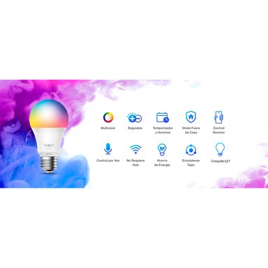 TP LINK - FOCO LED TAPO L530E MULTICOLOR CONTROL POR VOZ BRILLO REGULABLE - 2