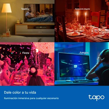 TP LINK - FOCO LED TAPO L530E MULTICOLOR CONTROL POR VOZ BRILLO REGULABLE - 4